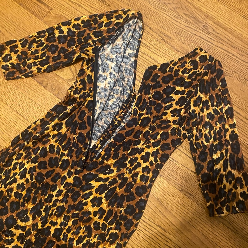 Zara animal print ruched mini dress - Picture 9 of 13